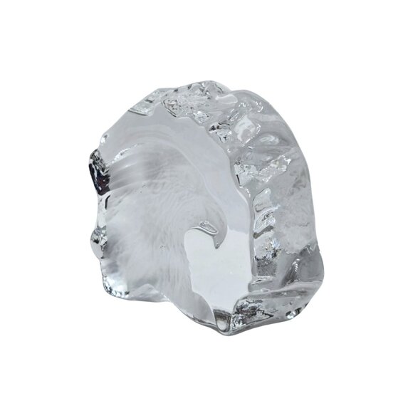 Vintage Lead Crystal Bald Eagle Cristal ‘d Argues Paperweight Made In France - Picture 5 of 5